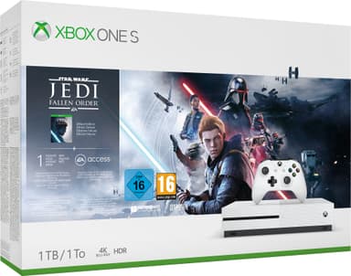 Xbox One S 1 TB: Star Wars Jedi: Fallen Order spil-bundle (hvid) Xbox One S 1 TB: Star Wars Jedi: Fallen Order spil-bundle (hvid)