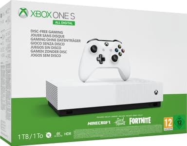 Xbox One S 1 TB All-Digital edition (hvid)