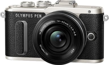 Olympus PEN E-PL8 CSC kamera + 14-42 mm pandekageobjektiv (sort)
