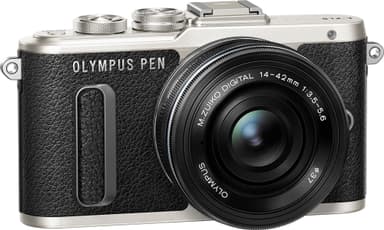 Olympus PEN E-PL8 CSC kamera + 14-42 mm pandekageobjektiv (sort)
