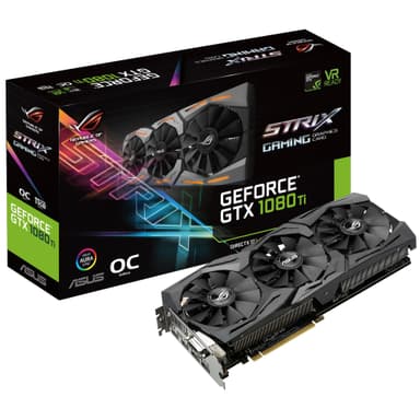 Asus ROG Strix GeForce GTX 1080 Ti OC grafikkort - 11G