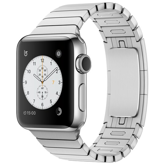 Apple Watch Series 2 - 38 mm - stål/ledrem