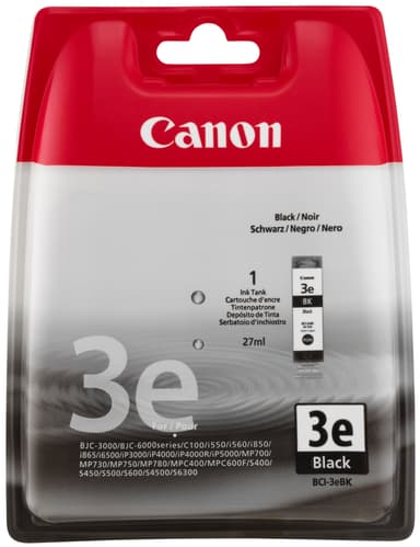 Canon blækpatron BCI-3e Sort