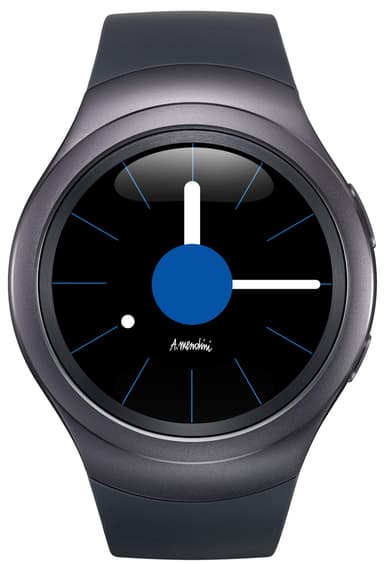 Samsung Gear S2 smartwatch i rustfrit stål - mørk