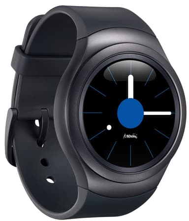Samsung Gear S2 smartwatch i rustfrit stål - mørk