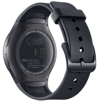 Samsung Gear S2 smartwatch i rustfrit stål - mørk