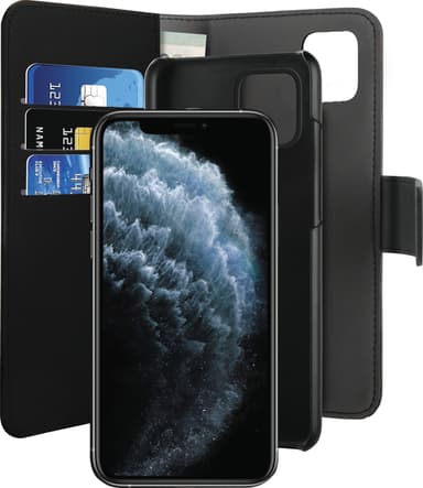 Puro 2-i-1 cover med pung til iPhone 11 Pro (sort)