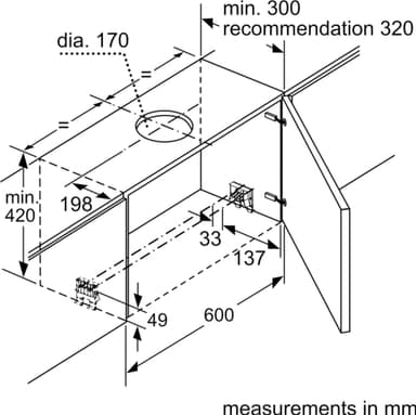 Bosch Series 4 emhætte DFR067A51