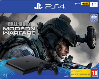 PlayStation 4 Slim 1 TB: Call of Duty: Modern Warfare spil-bundle