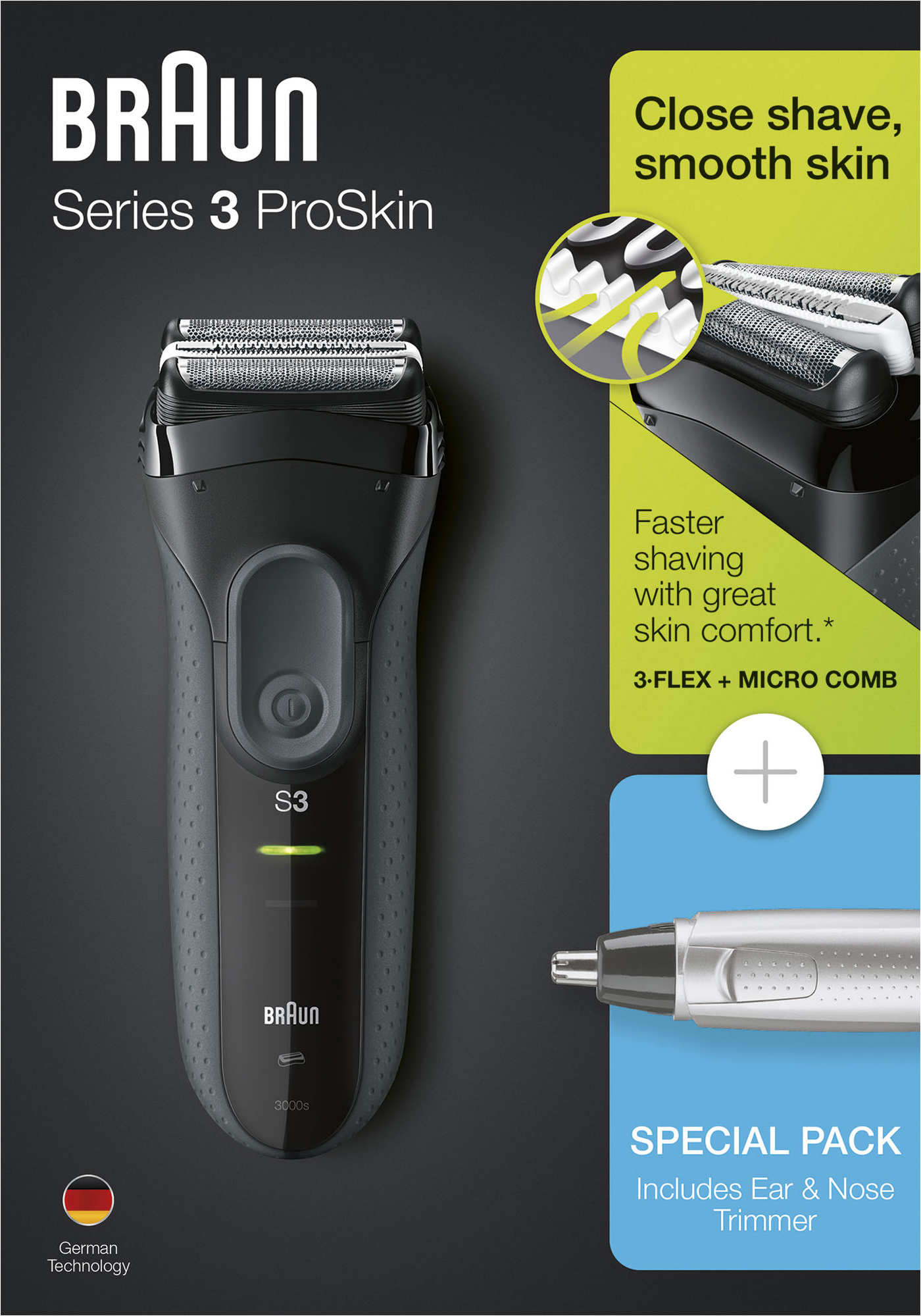 3 ProSkin 3000VS shaver | Elgiganten
