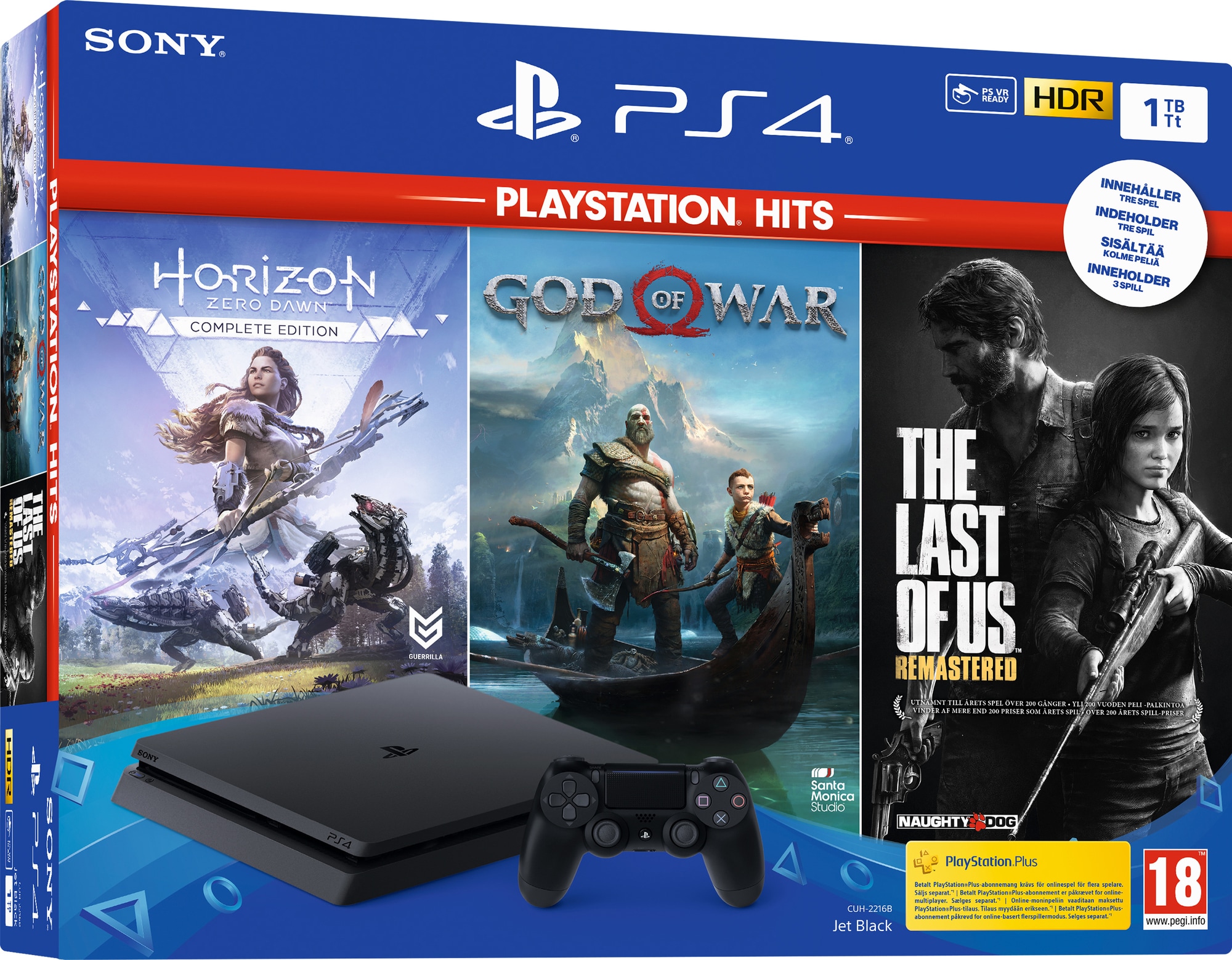 Overvind influenza vision PlayStation 4 Slim 1 TB: Horizon Zero Dawn, The Last of Us, God of War |  Elgiganten