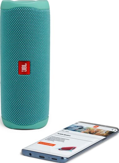 JBL Flip 5 bærbar trådløs højttaler (blågrøn)