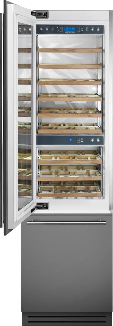 Smeg vinkøler med fryser WI66RS (rustfrit stål, venstrehængslet)