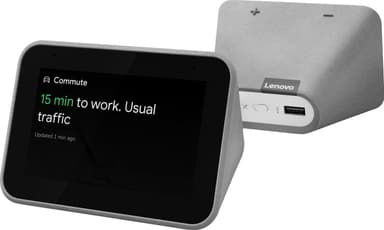 Lenovo Smart Clock med Google Assistant (grå) Elgiganten