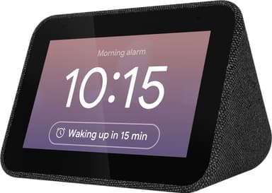 Lenovo Smart Clock med Google Assistant (sort) Elgiganten