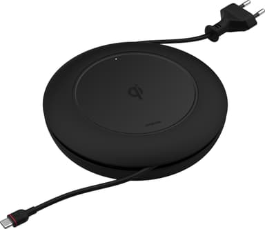 Unisynk 75W USB-C oplader til bærbar PC, 10W Qi trådløs opladerplade