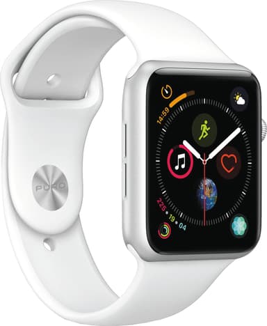 Puro Icon silikonesportsrem til Apple Watch 38-40 mm (hvid)