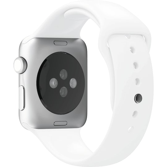 Puro Icon silikonesportsrem til Apple Watch 42/44/45 mm (hvid)