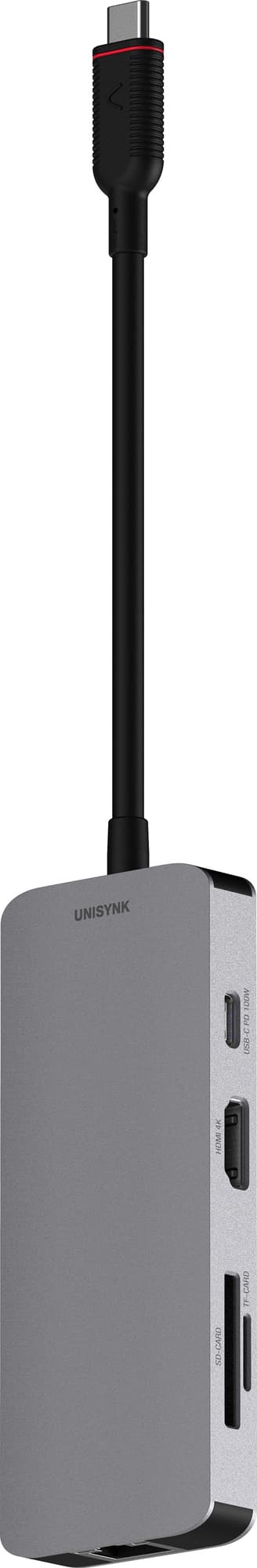 Unisynk USB-C 8 i 1 docking station (grå)
