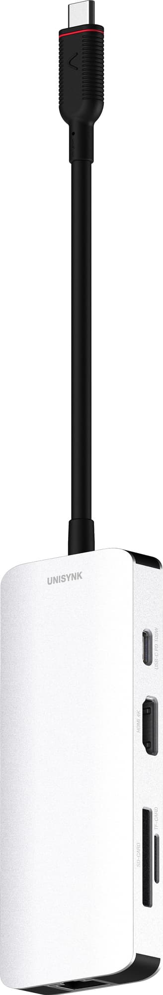 Unisynk USB-C 8 i 1 docking station (sølv)