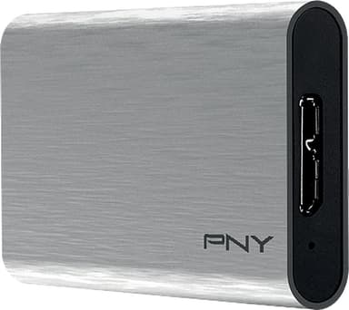 PNY Elite USB 3.0 bærbar SSD 240 GB (sølv)