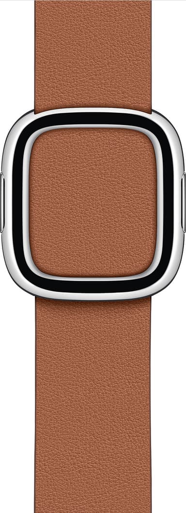 Apple 40 mm moderne læderrem med spænde S (saddle brown)