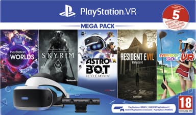 PlayStation VR Mega Pack 2: PS VR headset med kamera og 5 VR-spil