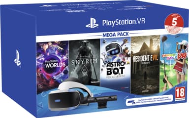 PlayStation VR Mega Pack 2: PS VR headset med kamera og 5 VR-spil PlayStation VR Mega Pack 2: PS VR headset med kamera og 5 VR-spil
