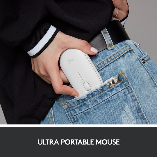 Logitech Pebble M350 trådløs mus (hvid)