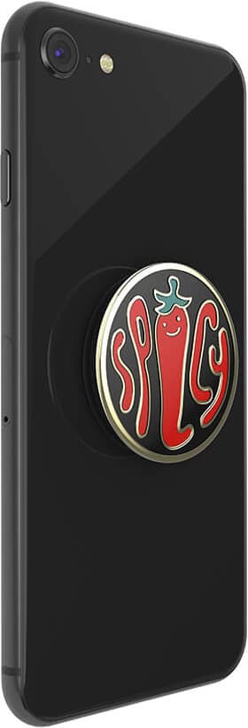 Popsockets Premium greb til mobile enheder (Enamel Spicy Black)
