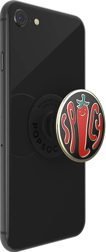 Popsockets Premium greb til mobile enheder (Enamel Spicy Black)