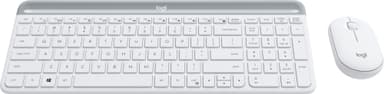 Logitech MK470 Slim Combo mus og tastatur (hvid)