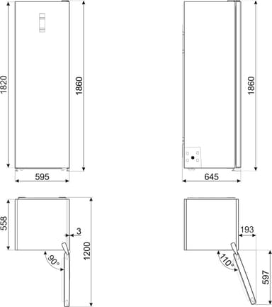 Smeg Universal køleskab FA402PXNE