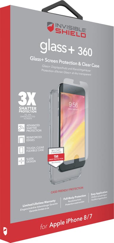 Zagg 360 Protection pakke til iPhone 7/8