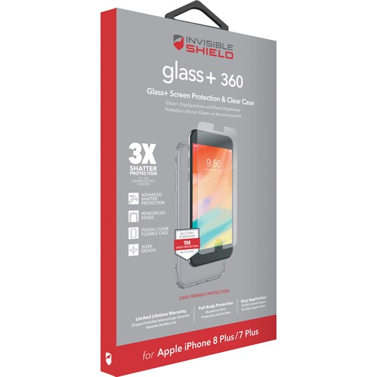 Zagg 360 Protection pakke til iPhone 7 Plus/8 Plus
