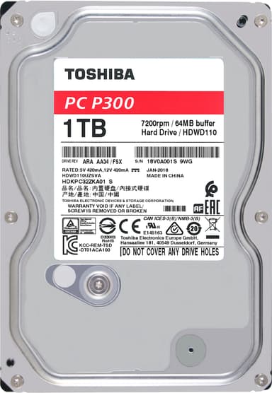 Toshiba P300 intern harddisk (1 TB)