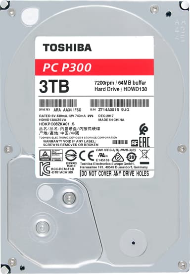 Toshiba P300 intern harddisk (3 TB)
