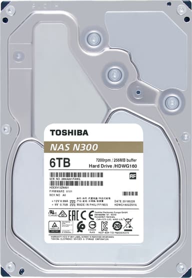 Toshiba N300 NAS intern harddisk (6 TB)