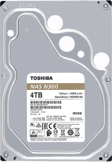 Toshiba N300 NAS intern harddisk (4 TB)