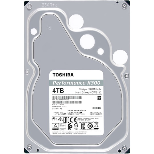Toshiba X300 intern harddisk (4 TB)