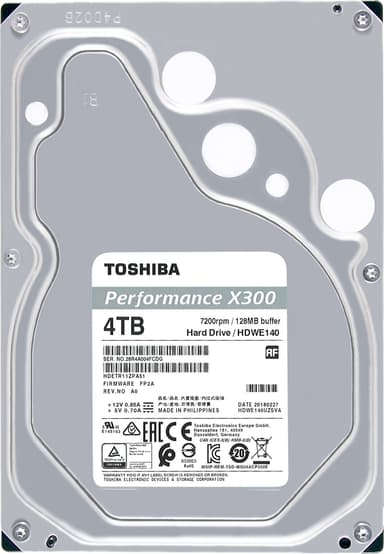 Toshiba X300 intern harddisk (4 TB)