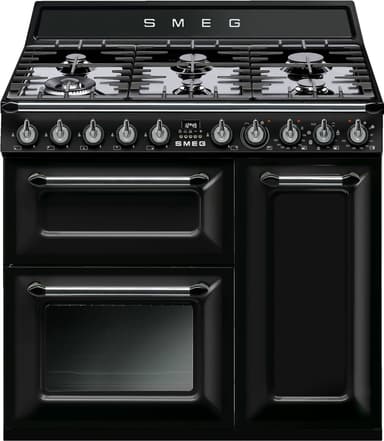 Smeg Victoria 90 cm gaskomfur TR93BL (sort)