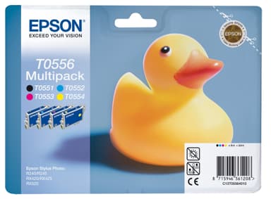 Epson blækpatron T0556 Cyan Magenta Gul Sort