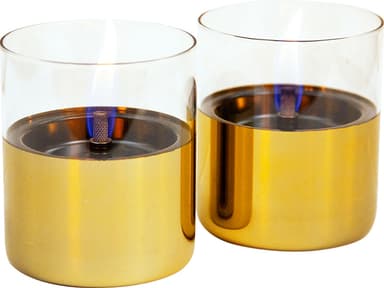 TenderFlame Lilly pakke med 2 bordlanterner (guld)