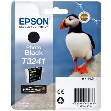 Epson UltraChrome T3241 blækpatron (foto sort)