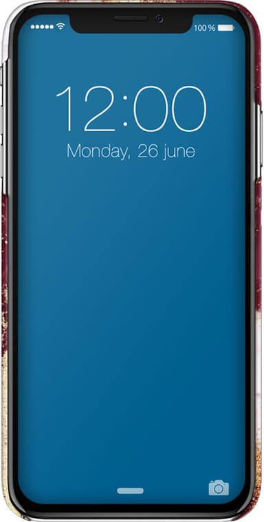 iDeal fashion cover til Apple iPhone Xs Max (golden burgundy marble)