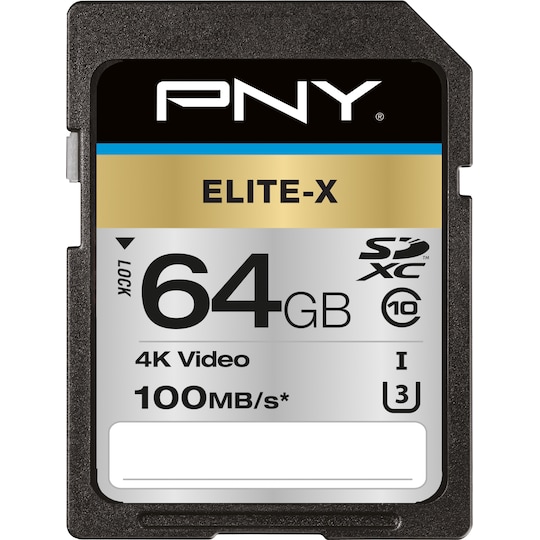 PNY Elite-X SDXC hukommelseskort 64 GB