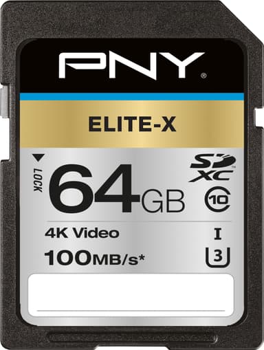 PNY Elite-X SDXC hukommelseskort 64 GB