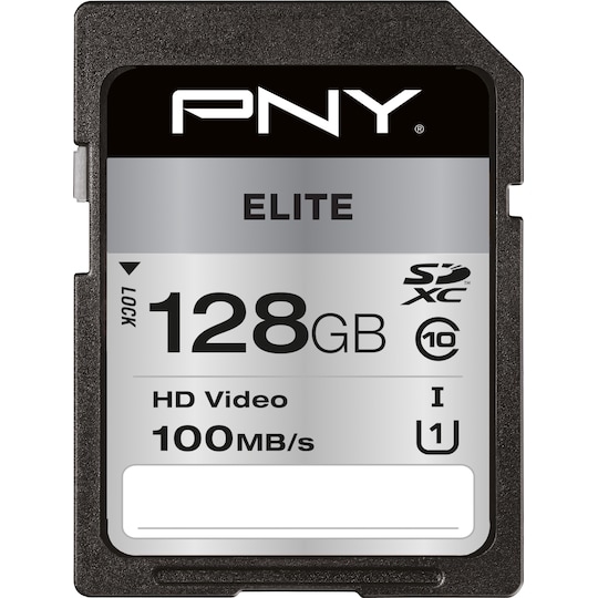 PNY Elite SDXC hukommelseskort 128 GB