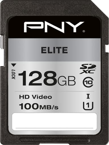 PNY Elite SDXC hukommelseskort 128 GB